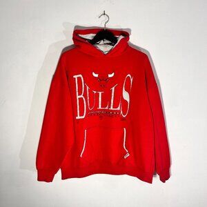 Vintage 90s Salem Sportswear Chicago Bulls NBA Red Pullover Hoodie USA Made XL